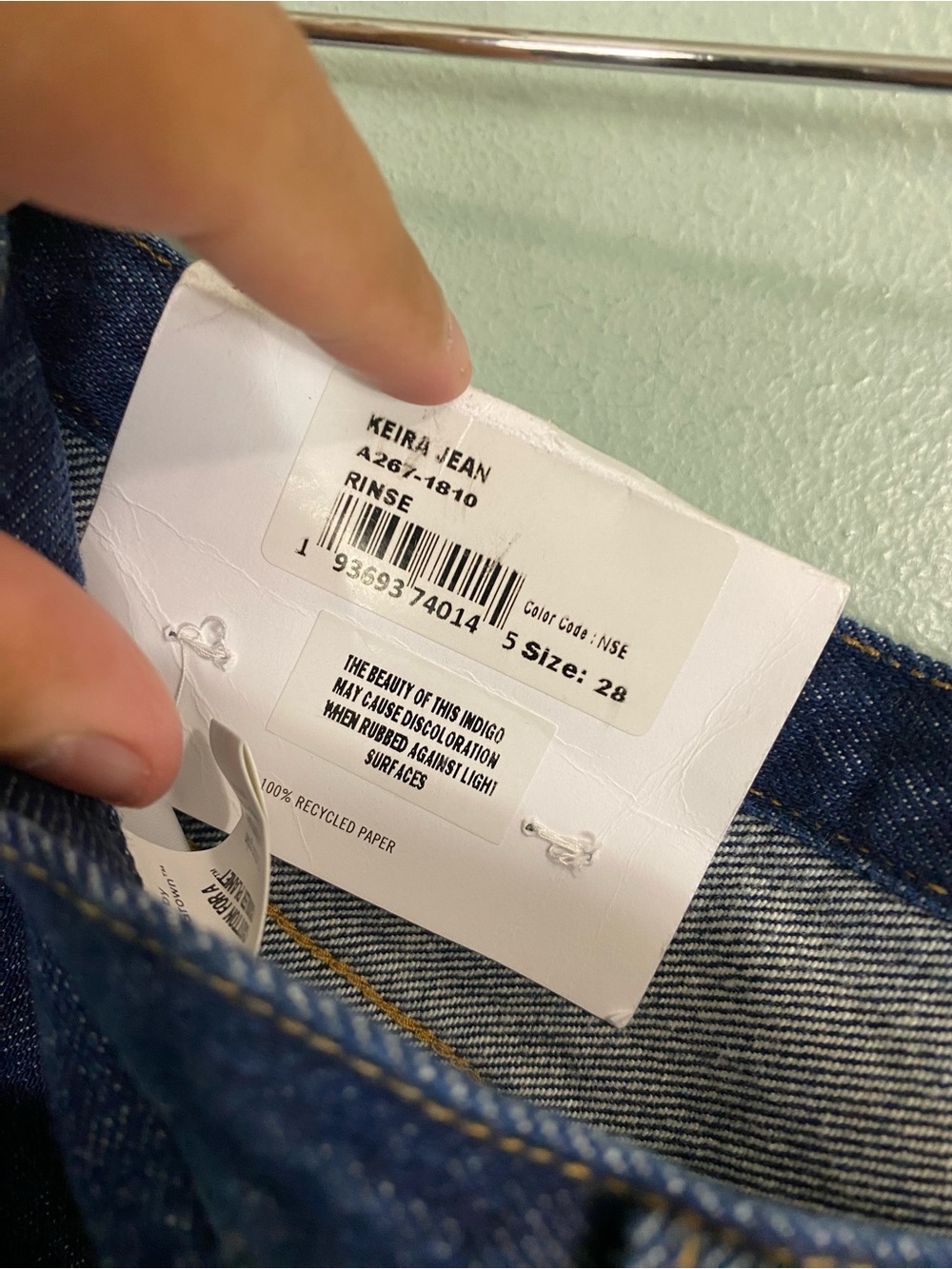 Agolde Keira Jean In Rinse Blue Size 28 Baggy - Picture 5 of 7